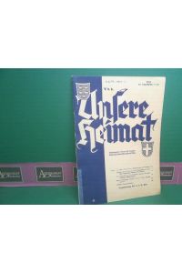 Unsere Heimat. - Neue Folge XXI, 1950, Nr. 5/6 - Monatsblatt des Vereines für Landeskunde von Niederösterreich und Wien.