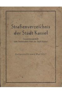 Straßenverzeichnis der Stadt Kassel.