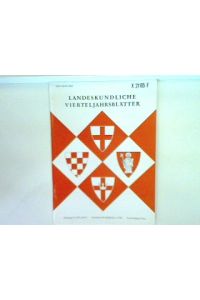 Noch einmal : Das Silbertypar des Konrad Langenfeld - Landeskundliche Vierteljahresblätter , Jahrgang 37 , Heft 4