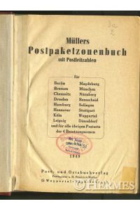 Müllers Postpaketzonenbuch mit Postleitzahlen.