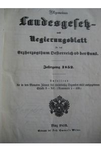 Allgemeines Landesgesetz- und Regierungsblatt für das Erzherzogthum Oesterreich ob der Enns