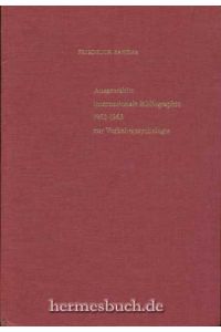 Ausgewählte internationale Bibliographie 1952 - 1963 zur Verkehrspsychologie.