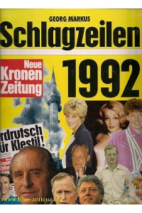 Schlagzeilen 1992  - Neue Kronen Zeitung,