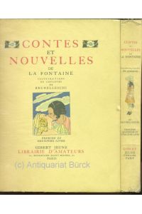 Contes et Nouvelles de La Fontaine. 5 Bücher in 2 Bänden. Illustrationen von Brunelleschi. [Text Französisch]. (= Librairie d`Amateurs)