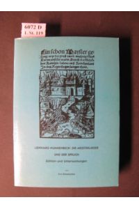 Lienhard Nunnenbeck: Die Meisterlieder und der Spruch.   - Edition und Untersuchungen.