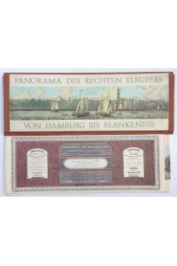 Panorama des rechten Elb-Ufers von Hamburg nach Blankenese  - in 18 aneinander gereihten Blättern.