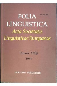 Obviously and certainly: two different functions in argumentative discourse  - in: Folia Linguistica: Acta Societatis Linguisticae Europaeae; tomus XXI / 1