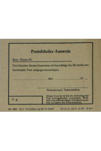 Postabholer-Ausweis
