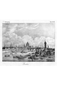 London view Lithograph Lithographie