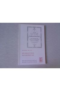 Musikbücher Musikdruck: Erst- und Frühdrucke. Katalog Nr. 258.