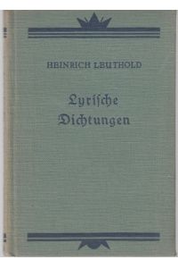 Lyrische Dichtungen ausgewählt und eingeleitet von Emil Sulger-Gebing