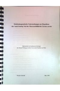 Molekulargenetische Untersuchungen zur Hypothese des 'natal homing' bei der Meeresschildkröte Caretta caretta;  - Diplomarbeit;