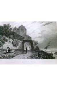 Rheineck Castle, Schloss Rheineck, Chateau de Rheineck,   - im Passepartout,