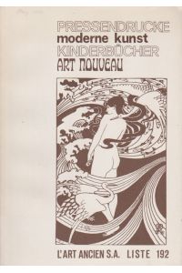 Pressedrucke, moderne Kunst, Kinderbücher, Art Nouveau; Liste 192.