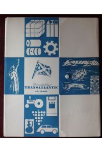 Weltkarte mit Schiffahrtslinien - Rederiaktiebolaget Transatlantic 1961.