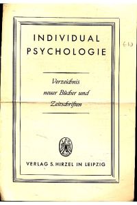 Individualpsychologie. [Werbeprospekt].