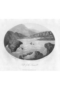 Fall of the Tummell - Loch Tummel Schottland Scotland England Great Britain Radierung etching Green Watts