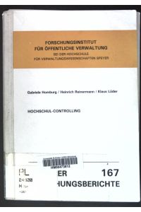 Hochschul-Controlling.   - Speyerer Forschungsberichte ; 167