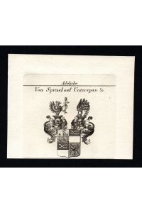Von Spitzel auf Unterspan - Spitzel Unterspan Wappen Adel coat of arms heraldry Heraldik copper engraving