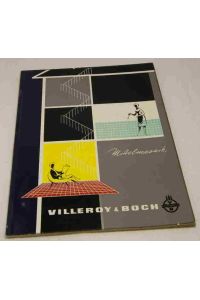 Vileroy & Boch zeigt aus einer Vielzahl von Beispielen Bilder für die Anwendung von Mittelmosaik u. Serienmuster der Werke Mettlach und Dänischburg  - Mittelmosaik