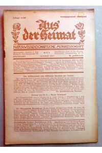 Aus der Heimat 40. Jg. Heft 8 August 1927 (Naturwissenschaftliche Monatsschrift)