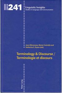 Terminology & discourse = Terminologie et discours.   - Linguistic insights ; vol. 241.