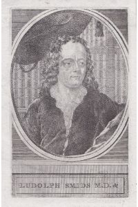 Ludolphe Smids M. D.  - Ludolph Smids (1649-1720) Dutch doctor physician poet Amsterdam Groningen Antwerpen Portrait