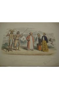 Orig. Farblithographie Malay Race ca. 1840