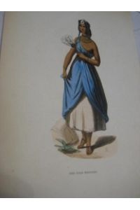 Orig. Farblithographie Eine junge Bornuesin ca. 1820