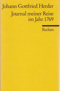 Journal meiner Reise im Jahr 1769 (Reclams Universal-Bibliothek),