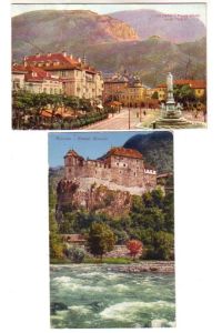 12401/2 Ak Bolzano Italien Stadtansichten 1925
