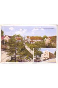 29595 Mehrbild Ak Pappritz Dorfplatz und Gasthof 1932
