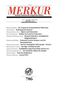 MERKUR Deutsche Zeitschrift für europäisches Denken: Nr. 786, Heft 11 / November 2014
