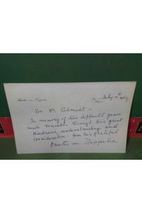 handschriftlicher Brief von Amethe von Zeppelin - eigenh. signiert.