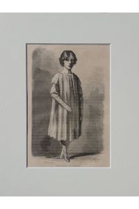 Jeune Fille / Junges Mädchen. - (Gravure de MM. Hotelin et Hurel / 1870)