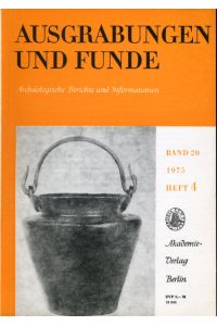 Ausgrabungen und Funde. Archäologische Berichte und Informationen. Bd. 20, (nur) Heft 4.   - (Mecklenburg-Heft)