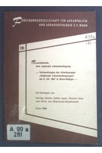 Raumästhetik, eine regionale Lebensbedingung.   - Schriftenreihe der Forschungsgesellschaft für Agrarpolitik und Agrarsoziologie ; 281