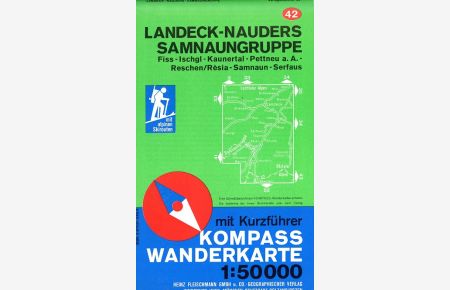 Landeck, Nauders, Samnaungruppe : Kurzführer, alpine Skirouten.   - Kompass-Wanderkarte Nr. 42