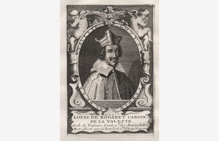 Louis de Nogaret Cardinal de la Valette - Louis de Nogaret de La Valette d’Épernon (1593-1639) archbishop of Toulouse Kardinal cardinal Portrait engraving