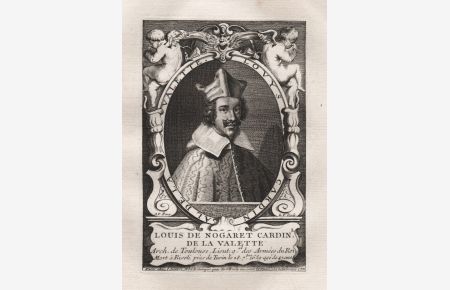 Louis de Nogaret Cardinal de la Valette - Louis de Nogaret de La Valette d’Épernon (1593-1639) archbishop of Toulouse Kardinal cardinal Portrait engraving
