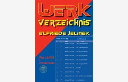 Werkverzeichnis Elfriede Jelinek