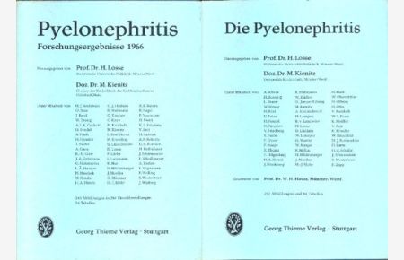 Die Pyelonephritis und Forschungsergebnisse 1966 : 2 Bände ;