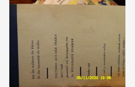Lukasburger Stilblüten Heft 2 heiteres aus der Praxis von 1921-1958 aus den Aufsätzen der Kleinen für den Stammtisch der Grossen. von Wolfgang Krämer