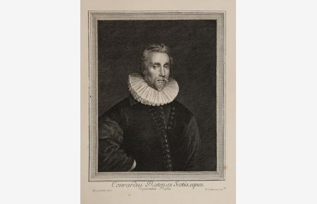 Portrait. Conrardus Ruten, ex Scotia, eques (= Conrad Ruthven). Kuperstich von J. Jacques Coelemans nach Jan Gerritsz van Bronckhorst,