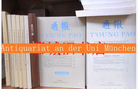T'OUNG PAO - INTERNATIONAL JOURNAL OF CHINESE STUDIES / REVUE INTERNATIONALE DE SINOLOGIE. Vol. XXXII-XCII (1936-2006) + Index