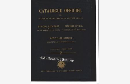 Offizieller Katalog der Originalersatzteile für die Reparatur der Schweizer Uhr.