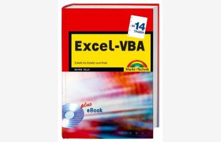 Excel VBA in 14 Tagen. Schritt für Schritt zum Profi. Mit CD-ROM (Gebundene Ausgabe) von Bernd Held Excel VBA in 14 Tagen Mit VBA programmieren lernen, Excel professionalisieren und insgesamt effizienter arbeiten -- beinah klingt es wie ein Heilversprechen, doch Bernd Held liefert mit seinem Buch Excel-VBA in 14 Tagen. Schritt für Schritt zum Profi nicht mehr und nicht weniger, in nicht weniger oder mehr als 14 Tagen Lesearbeit. Held scheint Excel zu atmen, VBA mit Excel easy. Mit kleinen Makros zaubern und Microsoft Excel 2003, Formeln und Funktionen von ihm sind Bestseller und bei Excelern beliebt wie frische Brötchen am Morgen. Nun verbindet er also den Programmiereinstieg mit Visual Basic für Applikationen mit dessen effektiven Einsatz zusammen mit Excel und anderen Office-Anwendungen. Das Buch ist in 14 Tage-Kapitel gegliedert (ein 2-Wochenplan zum Herausnehmen liegt bei) mit Fragen, Quiz und Übungen an den Kapitelenden und den entsprechenden Beispielencodes auf der CD-ROM -- Helds Ziel gemeinsam ist es, am Ende effektiv mit VBA-Makros umgehen zu können und in der Lage zu sein, eigene Lösungen zu entwickeln. Die Lernkurve ist auch für Neulinge einfach zu bewältigenHeld beginnt mit der Vorstellung der Entwicklungsplattform, den Sprachelementen von VBA, der Einstellung und Anpassung von Excel und dem Zugriff auf die Arbeitsmappe per Datei-Operation. Nach und nach arbeitet er sich weiter vor, baut auf dem bereits erlernten Wissen auf und liefert immer breitere Zugriffs- und Anwendungsmöglichkeiten bis hin zur Bearbeitung größerer Datenmengen, Zusammenarbeit mit dem Internet und anderen Office-Anwendungen wie Word und Access und und und Auf der CD dann noch das komplette Buch als PDF und die Beispiele aus dem Buch (für Excel 97 - 2003). Mit Excel-VBA in 14 Tagen bietet Bernd Held einen durchdachten Lehrgang, den man in 14 Tagen schaffen kann -- klare, gute Struktur, mit einem klaren Ziel vor Augen. Am Ende haben sich die 14 arbeitsreichen Tage mehr als gelohnt! In 14 Lektionen, am Stück oder aufgeteilt, können Sie sich mit Hilfe dieses Buches zum VBA-Programmierer ausbilden und dabei sowohl Microsoft Excel wie die Makroautomatisierung genau kennenlernen. Daten anders visualisieren als mit den gängigen Diagrammen, Excel benutzerdefiniert einstellen, Datenbestände professionell und zeitsparend analysieren - es gibt zahllose Möglichkeiten, die Excel-Funktionalität mit Visual Basic für Applikationen spektakulär zu erweitern, und in diesem Buch lernen Sie sie von der Pike auf. Ebenfalls erfahren Sie, bestehende VBA-Projekte zu pflegen, neue zu testen und Fehler zu finden und zu beseitigen. Auf der CD finden Sie u. a. eine umfangreiche Sammlung frei verwendbarer Makros. Excel VBA in 14 Tagen. Schritt für Schritt zum Profi. Bernd Held
