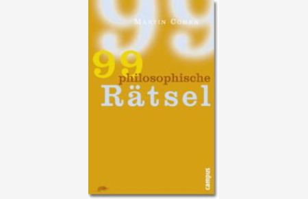 99 philosophische Rätsel von Martin Cohen (Autor), Dirk Oetzmann