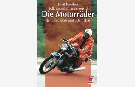 Die Motorräder der 50er, 60er und 70er Jahre: Toll, rasant & faszinierend [Gebundene Ausgabe] von Ernst Leverkus (Autor) Hier sind sie noch einmal in einem Band Die Beschreibungen der Motorräder der 50er-, 60er- und 70er-Jahre. Alle sind in dieser überarbeiteten Neuauflage versammelt. Ernst »Klacks« Leverkus ist Legende Die Motorradchroniken des 1998 verstorbenen Motor-Journalisten avancierten zu Kultbüchern und stehen in den Regalen vieler Motorradliebhaber - wenn sie einen der begehrten Bände ergattern konnten. Hier kommen sie noch einmal in einem BandKlacks` berühmte Beschreibungen der Motorräder der 50er-, 60er- und 70er-Jahre. Klacks hatte sie alleDie Schmuckstücke der deutschen Motorradindustrie in den 50ern, die ersten japanischen Maschinen der 60er und schließlich die faszinierenden Zweiräder der 70er. Alle hat er in dieser mit vielen Fotos und Illustrationen überarbeiteten Neuauflage beschrieben. Über den AutorErnst »Klacks« Leverkus testete in den 50er-, 60er- und 70er-Jahren so ziemlich jedes neue Motorrad. Seine Tests wurden in MOTORRAD veröffentlicht, seine Bücher zu Hunderttausenden verkauft. Motorrad Szene Bayern/Kurve Die immer wieder eingebauten persönlichen Geschichten von Klacks reißen einen so mit, dass man die nächste Seite gar nicht abwarten kann.  Eine von Fach- und Sachkenntnis getragene und mit vielen Fotos und Illustrationen gespickte Chronik über ein Jahrzehnt Motorrad-Entwicklung. Sehr zu empfehlen! Die Motorräder der 50er 60er und 70er Jahre Toll rasant faszinierend Motorbuch