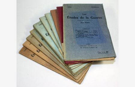 Les Études de la Guerre. Cahier 1 - 12. Septembre 1917 - Avril 1918.